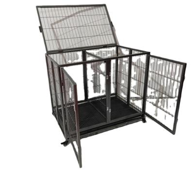 China Large Sustainable Foldable Heavy Duty Metal Dog Cage for sale