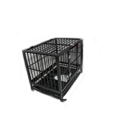 China Sustainable black dog crate transport with wheels for sale