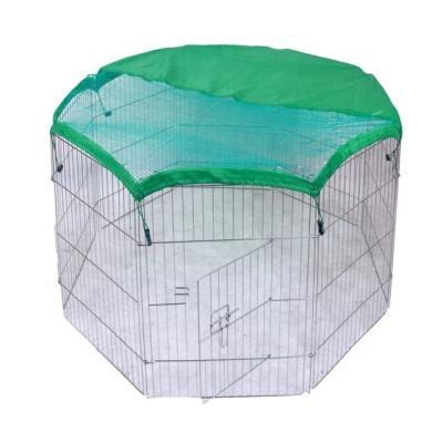 China 8 Panel Sustainable Foldable Outdoor Rabbit Playpen With Cover for sale