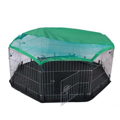 China Viable Outdoor Collapsible Pet Fence Hutch With Net Rabbit for sale