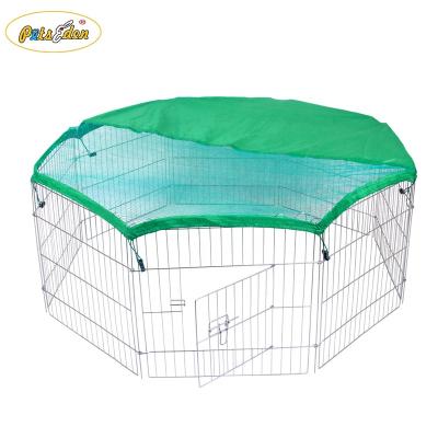 China Small Breathable Galvanized Animal Pet Playpen With Cover for sale