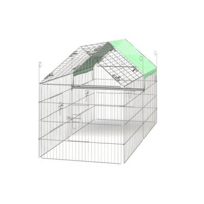 China Viable Wholesale Collapsible Metal Wire Outdoor Rabbit Cages With Cover for sale