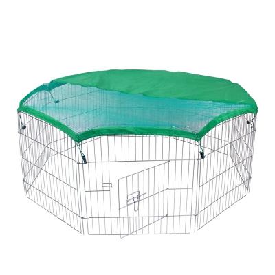 China Breathable 8 Panel Metal Pet Playpen With Cover for sale