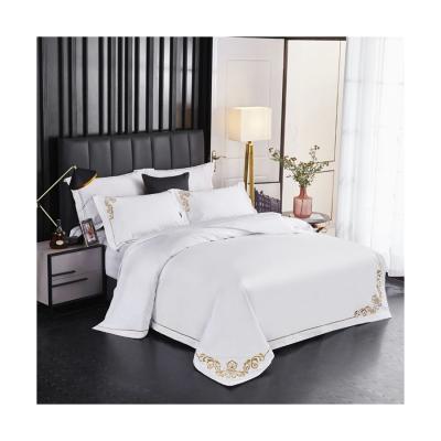 China Sustainable durable using popular low price cotton sateen hotel bedding set for sale