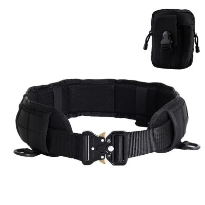 China Tactical Belt Waist Pack Set Custom Military Police Fanny Pack Waist Band Suit Set Adjustable Comfortable Army Military Tactical Belt for sale