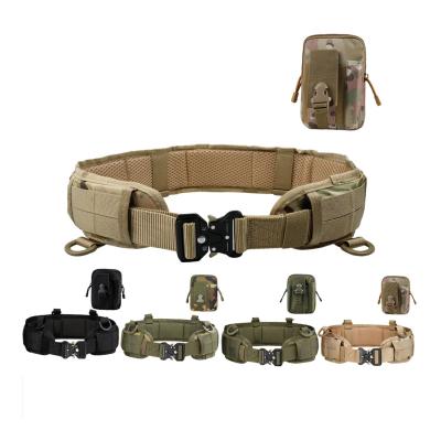 China Tactical Belt Waist Pack Set Tactical Belt Custom Outdoor Suit Set Unisex Adjustable Comfortable Colorful Tactical Military Belt for sale