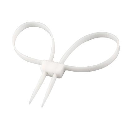 China Police Factory Direct Double Plastic Nylon Cable Tie Plastic Flex Cuff Disposable Zip Tie Handcuffs for sale