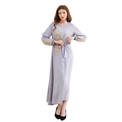 China Fashion European and American Islamic Rayon Turkish Large Muslim Women's Robe Long Dress Breathable Quick-Drying Abaya for sale