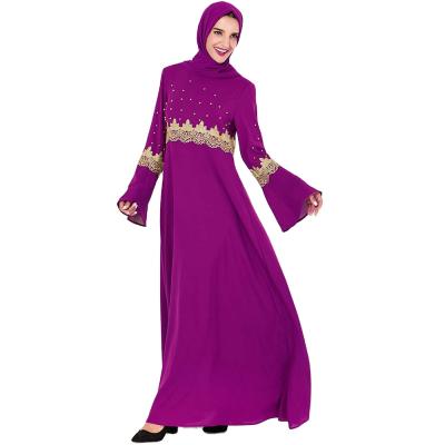 China Abaya Muslim Pakistani Women's Clothing Polyester Kaftan Dubai Breathable Casual Dress for sale