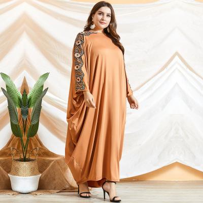 China Breathable Arab Prayer Dress Woman Middle East Long Bat Sleeve Printed Quilting Dubai Turkey Kaftan Muslim Abaya Long Dress for sale