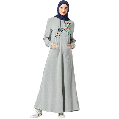 China Pocket Breathable Quick Dry Hooded Arabian Dress Sweater Wrap Embroidered Long Skirt (Excluding Headscarf) for sale