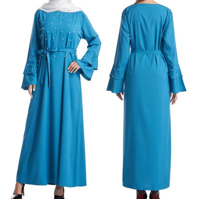 China Breathable in the middle east large women's abaya long looserobe new Arab women's stock soild color muslim clothing dress for sale