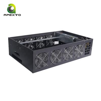 China With Fan Silent 857s Household 65mm 8 GPU Server Case Open Air Frame Case With Silent Fans Case for sale