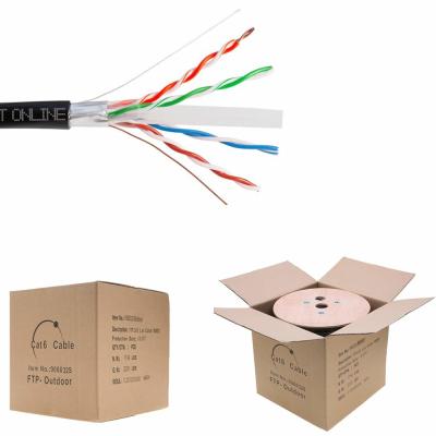 China 550MHz Cat6 1000 Ft Ethernet Cable , Solid Bare Copper Bulk Computer Ethernet Cable ETL Listed 24AWG 4 Pair for sale