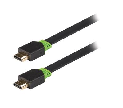 Κίνα Επίπεδο καλώδιο 4K HDMI 2,0 συνδέσεων 15 FT έτοιμοι καλυμμένοι χρυσός συνδετήρες για Xbox Playstation προς πώληση