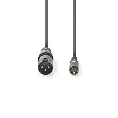 Cina RCA grigio scuro all'audio cavo di XLR, maschio ai cavi maschio 1.5m/3m/5m del microfono in vendita