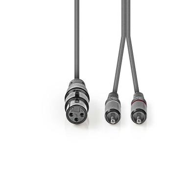 China Professional Link Cable XLR Microphone Cable Female To Dual RCA Y Splitter Patch Cord for sale