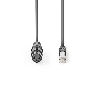 China Het Wijfje van de de Kabeldmx XLR 3 Speld van de uitbreidingsxlr Microfoon aan Mannelijke de Adapterconvertor van RJ45 Te koop