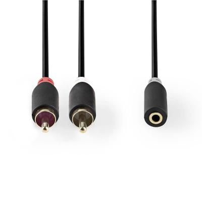 China 3.5mm Wijfje aan 2 RCA Rca Uitbreidingskabel, de Stereokabel van Rca Y 8 Duim Te koop