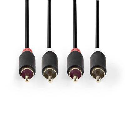 China Stereo To RCA Audio Cable Cord Dual 2 X RCA Male To 2 X RCA Male Supporting Amplifiers for sale