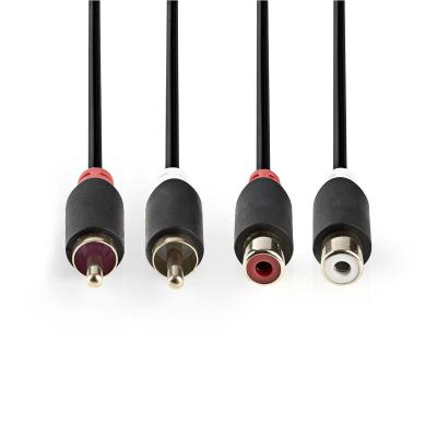 Cina 6,5 piedi cavo di RCA di audio, maschio stereo di RCA del cavo di estensione di RCA audio 2 alla femmina di 2 RCA in vendita