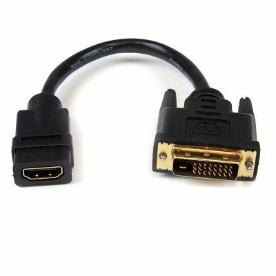 China Black DVI Extension Cable HDMI Female To DVI Male Convertor Support 1080p Full HD for sale