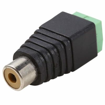 China Videoverbindungsstück Balun Phono-Verteiler-Adapter RCA-Frau zu männlichem Teiminal-Stecker zu verkaufen