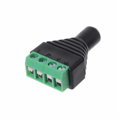 China Hembra audio estérea plateada oro del adaptador 3.5m m Jack al conector típico de Termianl del cable de alambre 3 en venta