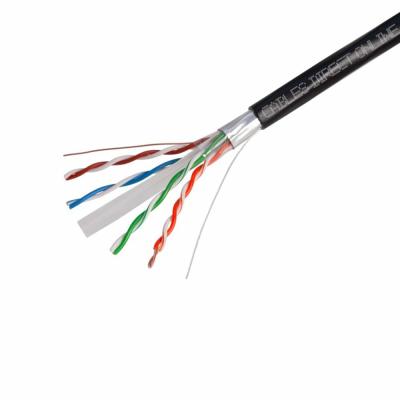 China 23 AWG Solid Network Data Cabling Cat6 FTP Foiled 4 Pairs Ethernet Wire for sale