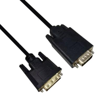 China DVI de alta resolución - varón de D al adaptador masculino de VGA 6 pies de cable plateado oro para el ordenador portátil del DVD en venta