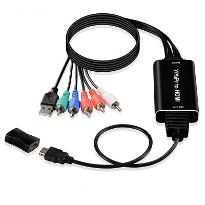 China Black High Speed HDMI Cable HDMI To 5RCA Component RGB YPbPr Converter for sale