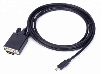 China 6FT USB Link Cable 1080P Usb 3.1 Type C To Vga Adapter Comaptible With Mac Book for sale