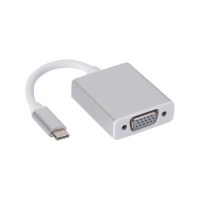 China USB - C al cable los 0.2m 1080P de vivienda de aluminio del vínculo del Usb del adaptador hembra de VGA en venta