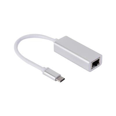 China Tipo - vivienda del aluminio del cable los 0.2m de la carga por USB del adaptador del puerto C a RJ45 en venta