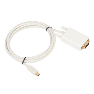 China Mini Type - C TO VGA Male To Male Usb Cable 1080p 6 Feet With Gold Plated for sale