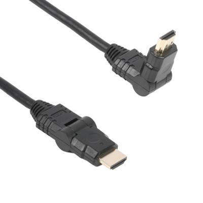 China 2.0 Edition 180 Degree Angled High Speed HDMI Cable Cord Support 4K 3D for sale