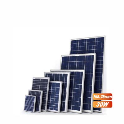 China Centro Custom Made Smart 30W Poly Cell Solar Power Panel Aluminum Frame 156.75mmx156.75mm for sale