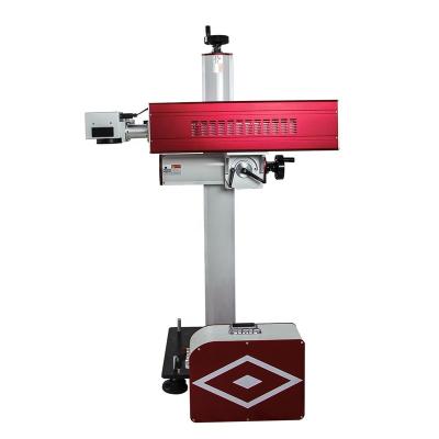 China Flywheel Type Laser Marking Hi-speed 50w fiber co2 galvo laser marking machine for plastic wood leather for sale