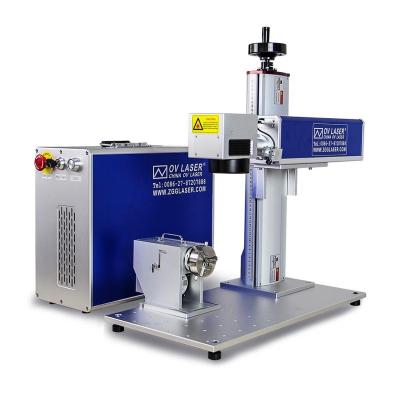 China Laser Marking 20W Metal Fiber Laser Rotary Marking Machine With Big Discount for sale