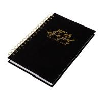 China 140*210mm van de de Draad120gsm Stof van Organisatorplanner book A5 het Gouden de Rollen van de de Dekkingsagenda Binden Te koop