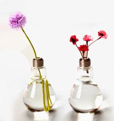 China Art Decor Glass Vase With String Bulb Glass Bottle for sale