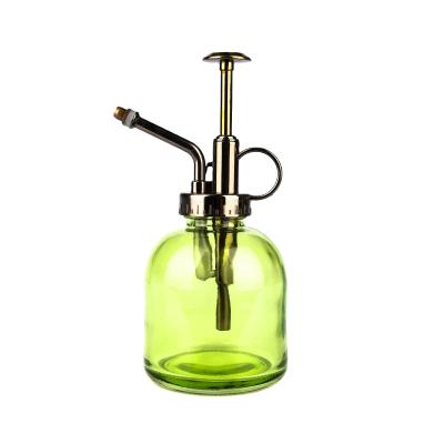 China Personal Care 200ml Green Glass Bottle With Sprayer for sale