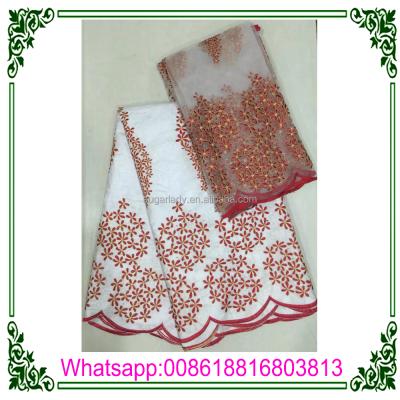 China Elegant Jacquard African Bazin Lace with Blouse in 100% Cotton Fabric, Feitex Bazin Riche for sale