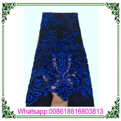 China Hot Selling French Jacquard Lace With Indian Velvet Embroidery Lace Designs Flower Lace for sale