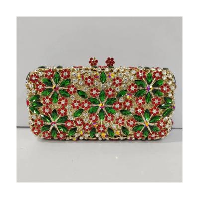 China Latest Fashion Crystal Clutches Dubai Ladies Handbags Elegant Colorful Crystal Women's Evening Bag Crystal Purses for sale