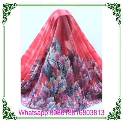 China Colorful 100% Polyester Chiffon Silk Fabric, Printing Chiffon Fabric, Simple Running Chiffon Fabric For Ladies Dress for sale