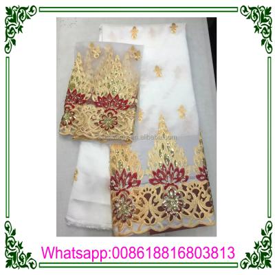 China Hot Selling Totes Set, India George Jacquard Fabric With Beads For Wedding for sale