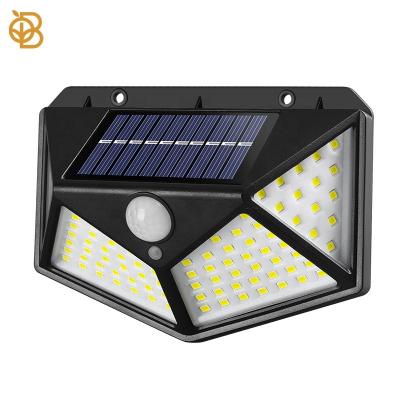 China 100 Led Pir Motion Sensor Lamp Waterproof Solar Lamp Wall Garden Light Good Quality Outdoor Solar Street Garden Decoration Solar Light for sale