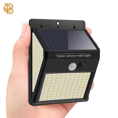 China Wholesale 3mode Garden Waterproof 230 Led Solar Motion Sensor Lights Decoration Outdoor Sunlight Garden Street Solar Powered Wall Lamp for sale