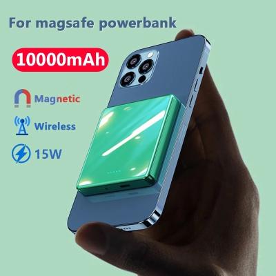 China 10000 Max Magsafing Charger Powerbank 10000 Mah Power Banks Ultra-thin Wireless Charging Station Of Mah Mini Wireless Magnetic Solar Power Banks for sale